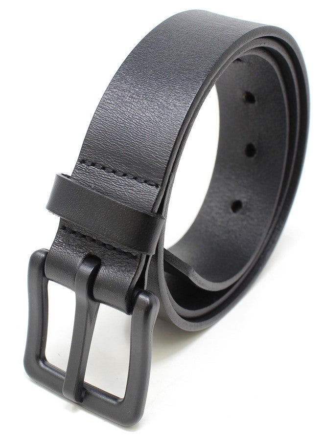 BC Belts حزام من الجلد الطبيعي الكامل الحبيبات من بي سي بيلتس - مضاد للحساسية، خالٍ من النيكل، ومعتمد من إدارة أمن النقل الأمريكية (أسود - صغير) - Image 1